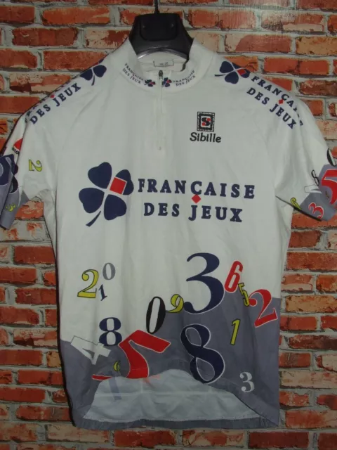 FRANCAISE DES JEUX SIBILLE MAGLIA BICI CICLISMO SHIRT MAILLOT CYCLISM tg. M