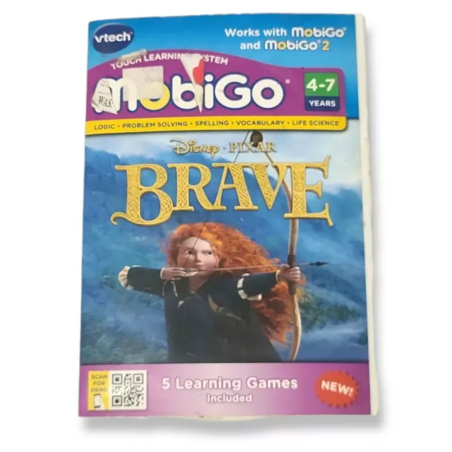 VTech MobiGo Software Cartridge Disney Brave 5 Learning Games Preowned Condition