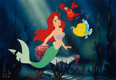 Details about   4 Disney Store Lithographs The LITTLE MERMAID 2013 10” X 14” Lithos in Portfolio 