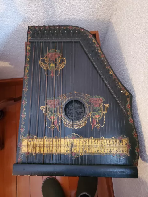 Valsonora Zither, antik, Zitter, Jugendstil, um 1900