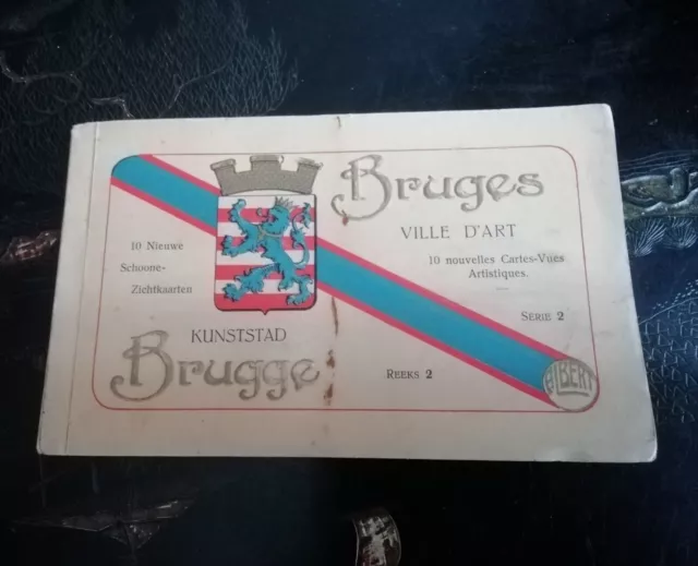 Ancien Carnet de 10 Cartes Postales BRUGGE BRUGES BELGIQUE Années 1930