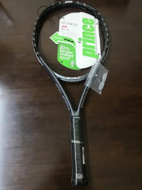 New Prince Exo3 Silver 118 head 4 1/2 grip Tennis Racquet