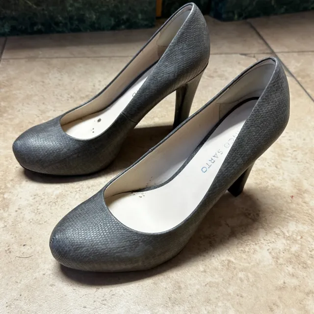Franco Sarto Cicero Platform Pump Size 6.5 Gray Snake Print Sale Shoes as is !