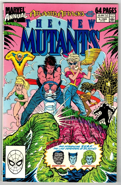 NEW MUTANTS Annual # 5 1989 Marvel (vf) Atlantis Attacks