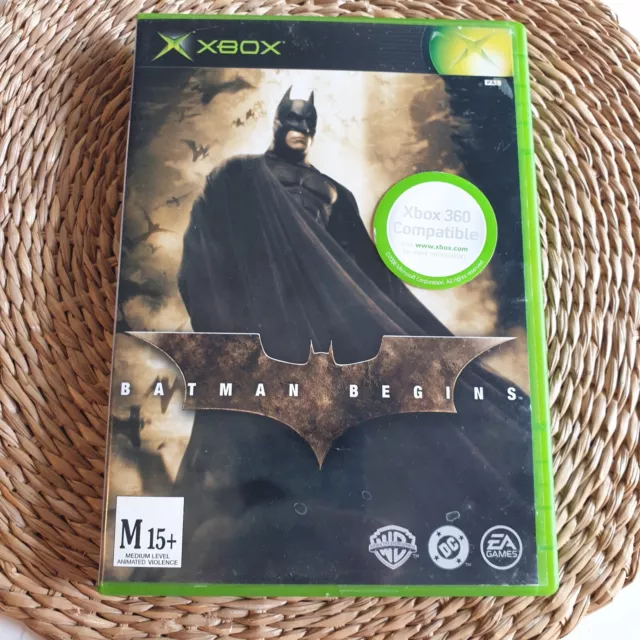 Batman Begins Microsoft XBOX Original PAL Game Complete Manual 360 compatible