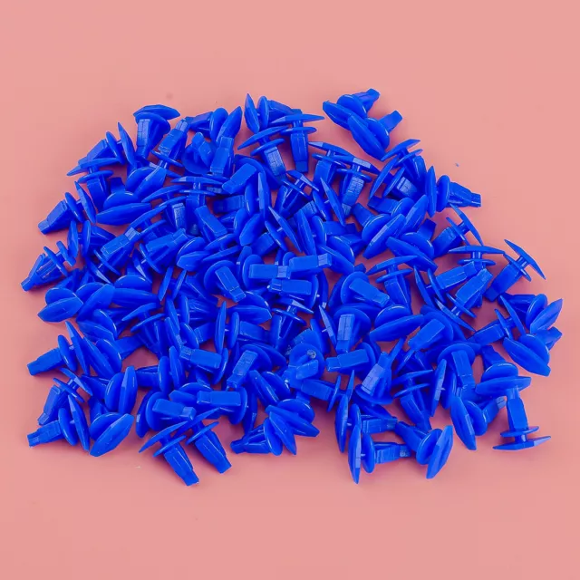 100X 7mm Fastener Clip Car Body Push Retainer Bumper Door Panel Trim