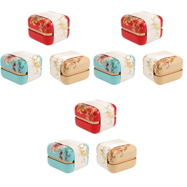 9 pz scatola di latta con coperchio contenitore caramelle contenitore candele