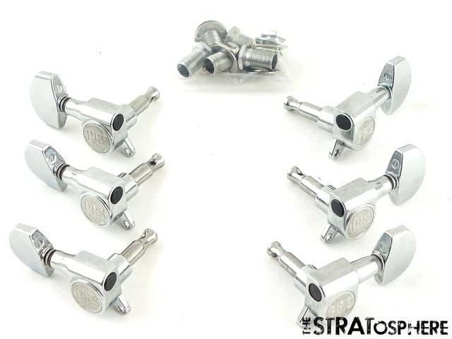 6 PRS SE Mira TUNERS PRS Designed Guitar Parts Upgrades Tuning Pegs, Nickel 6 PRS SE Mira TUNERS PRS Designed Guitar Parts Upgrades Tuning Pegs, Nickel