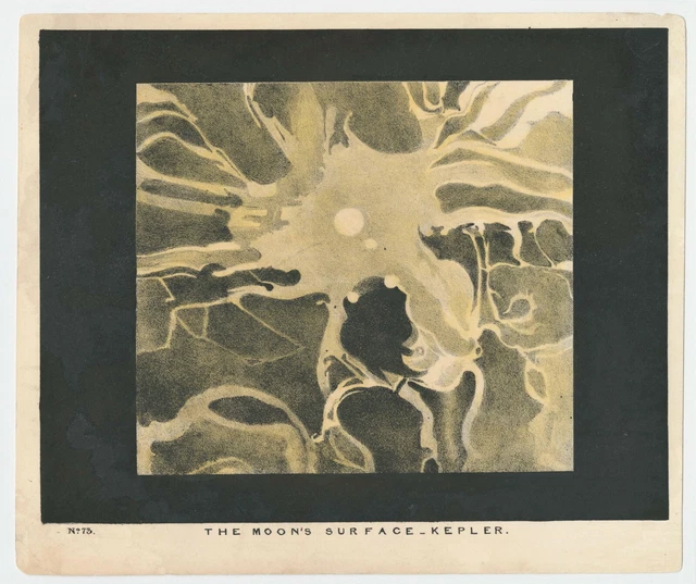 Antique Print "The Moon's Surface_Kepler (N.73)" C. F. Blunt-D. Bogue, 1845