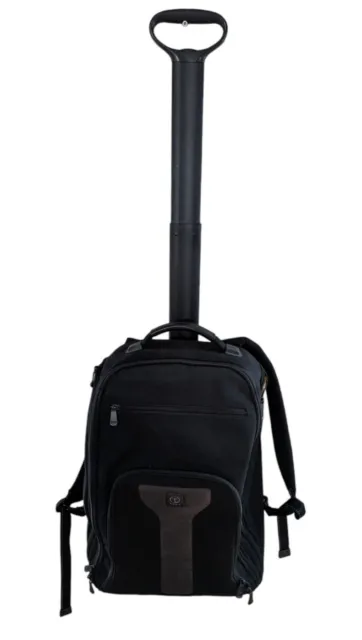 TUMI T TECH Black Upright Wheeled Backpack Suitcase Carry -On Luggage 20T x 15W