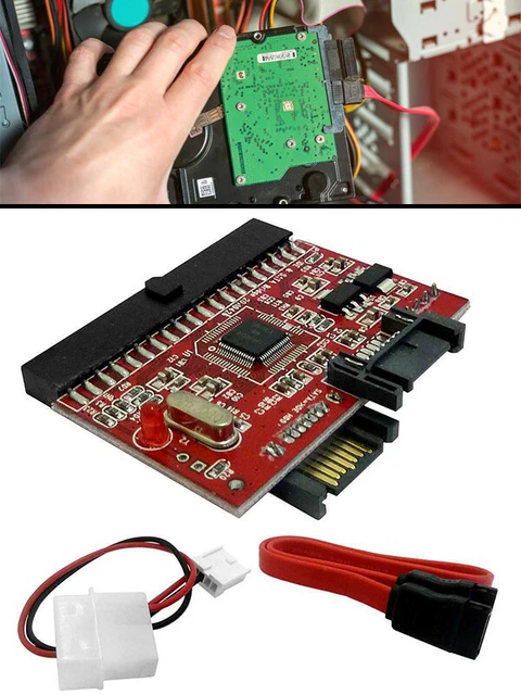 Cavo Adattatore Bidirezionale IDE A SATA Con Convertitore Di Alimentazione - 2 In 1 Per Collegamento Hard Disk