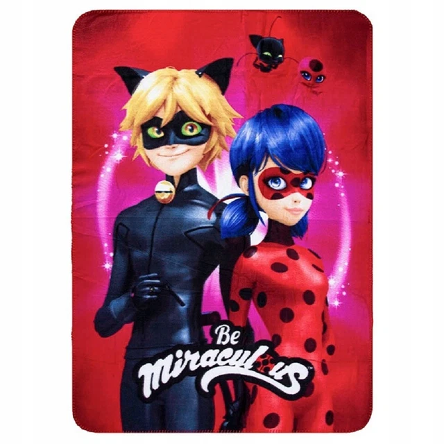 MIRACULOUS LADYBUG ET Cat Noir Couverture Plaid 100x140cm En Polar