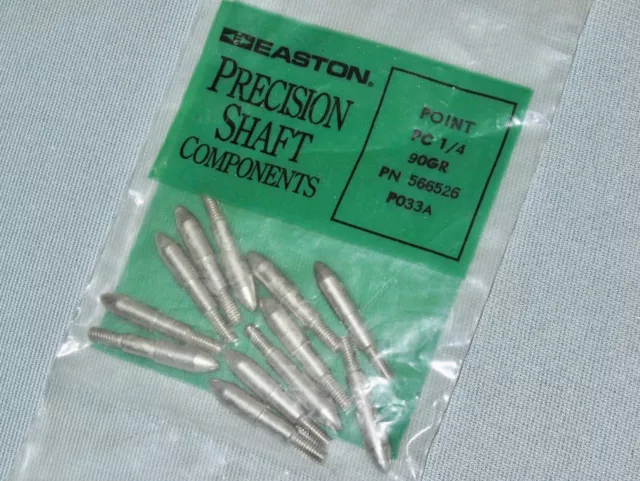 EASTON PC 1/4 ~ 90gr Target Arrow Points~Precision Shaft Components~PN 566526