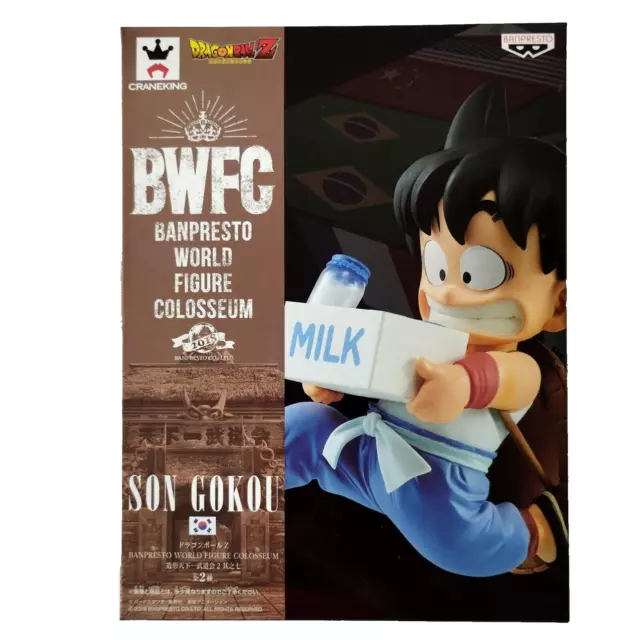 BANPRESTO Son Goku enfant milk BWFC Japon Authentique Toei sticker Dragon ball