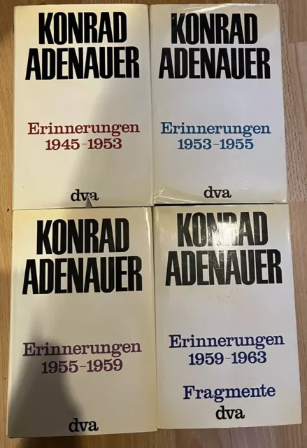 Konrad Adenauer Erinnerungen 4 Bände  1945 - 1963