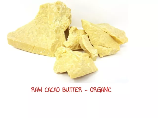 500 Gram Organic Cacao Butter - Vacuum Packed - RAW  PURE  VEGAN - FREE POSTAGE