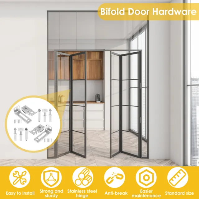 22Pcs Bifold Door Hardware Repair Kit Closet Door Hardware Kit Bi-Fold L7¤
