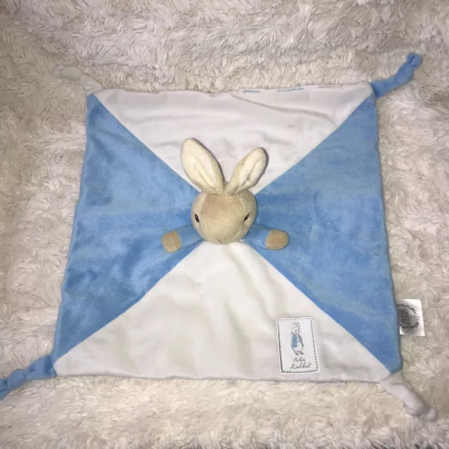 Beatrix Potter Peter Rabbit Blue Baby Comforter Soother Blankie Rainbow Designs