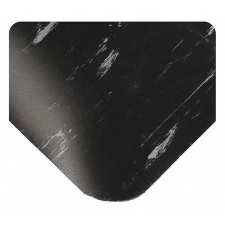 WEARWELL 419.78X3X18AMBK UltraSoft Tile Top Mat, Black, 3 ft. W x 18 ft. L,