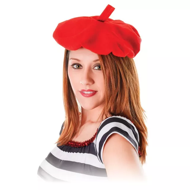 Bristol Novelty BH111 French Beret Hat, Unisex-Adult, Red, One Size