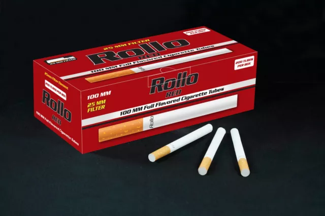rollo colored cigarette tubes Amazon.com: Eclipse Black King Size 84mm Box of 200 ROLLO KING SIZE 'Red' 25mm