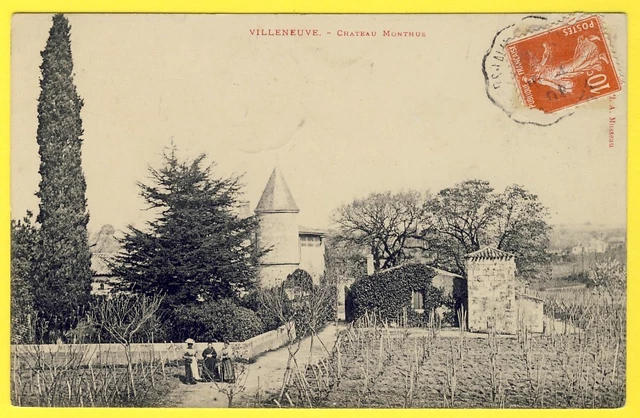 cpa 33 - VILLENEUVE (Gironde) CHÂTEAU MONTHUS