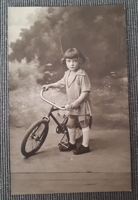 Carte Postale Ancienne Fantaisie Enfant Et Velo Annees 1920