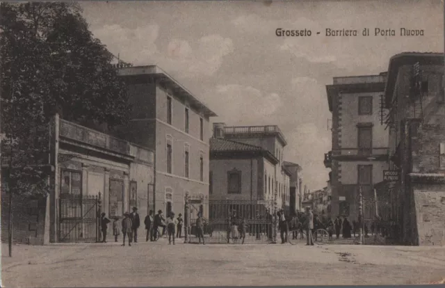 Grosseto -Barriera Di Porta Nuova Animata 1917
