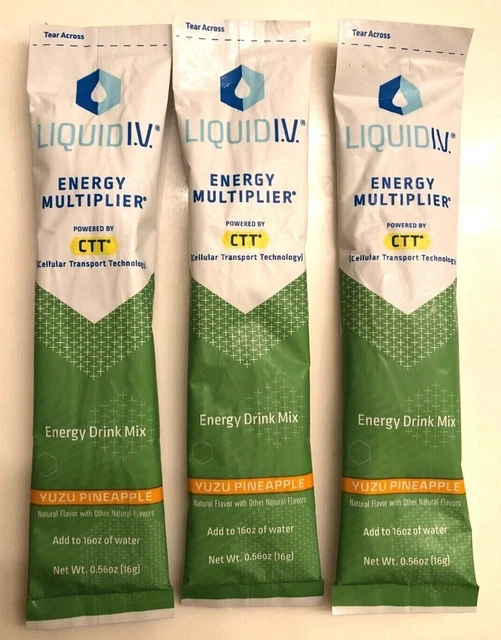 LIQUID IV HYDRATION Multiplier Powder Instant Drink Mix 3 Pack Yuzu