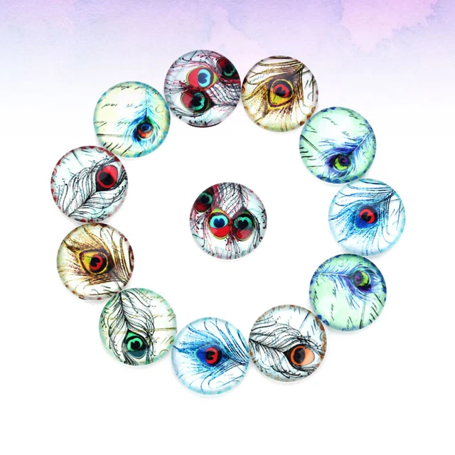 2x Flatback Glas Schmuck Schmuck Machen Anhänger Anhänger Fach Patch 10