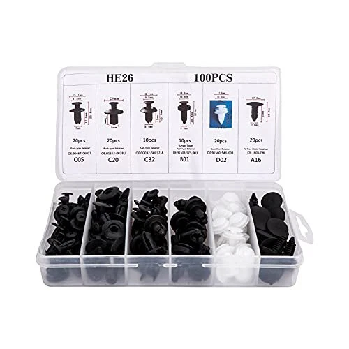 20pcs Gris 6mm Trou Aile Bouclier Rivets Plastique Attache pour Auto