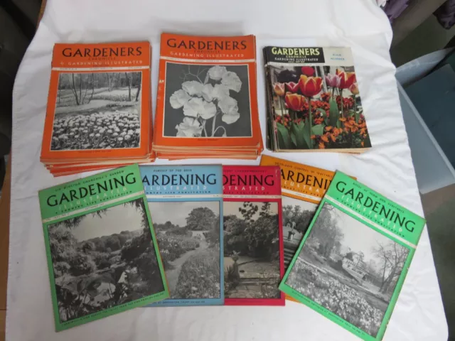 Vintage Gardening Illustrated Country Life 116 Magazines from 1950s plus binders