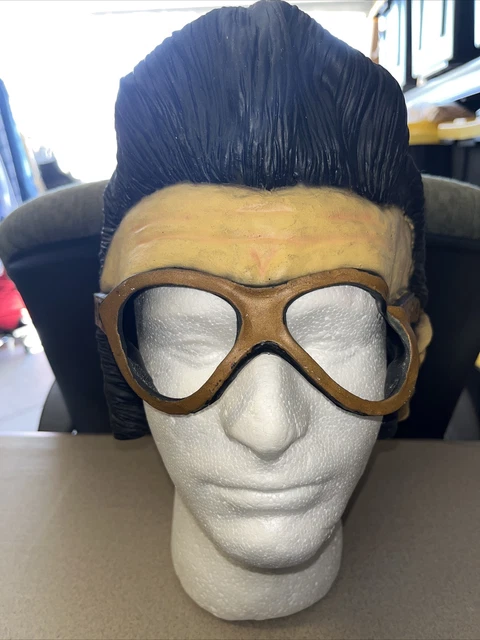 Vintage 2002 Paper Magic Group Elvis Presely Rubber Mask With Sideburns/Glasses