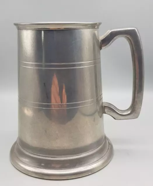 Vintage 1 pint Sheffield Pewter TANKARD Hamilton Laidlaw & Co. Glasgow