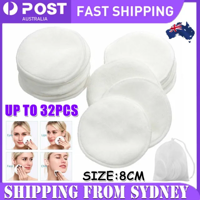 UP TO32x Reusable Makeup Remover Wipe Pads Facial Cleaning Washable Cotton Cloth