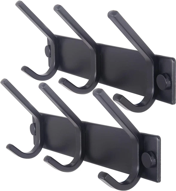 WEBI Coat Rack Wall Mounted,3 Coat Hooks for Hanging Coats,Heavy Duty Metal Hook