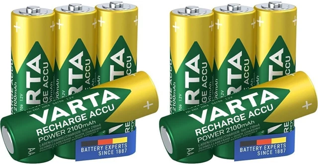 Yibatopow Paquete De 16 Pilas Solares AA 300 Ah 1.2 V Ni-H Recargable Doble A Batería Para