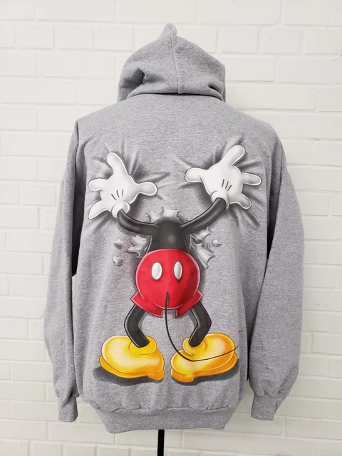 Walt Disney World Mickey Mouse Hoodie Pullover Double Sided Men's Size XL