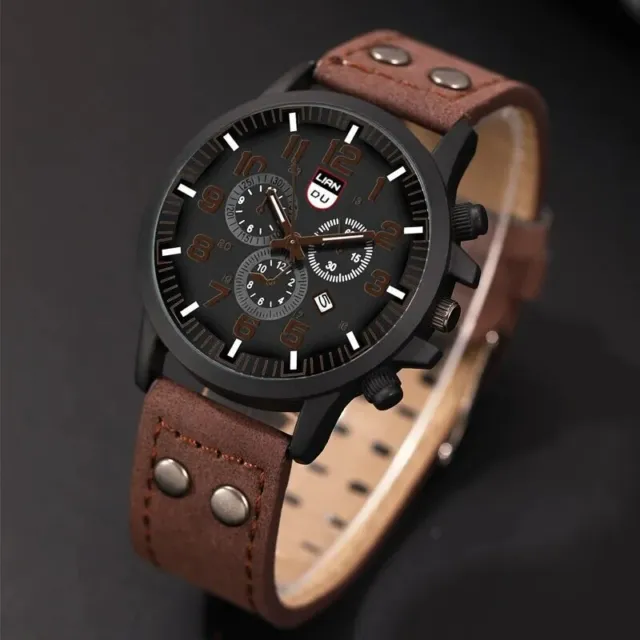 Mens Luxury Watches| Men Casual Leather Quartz Watch