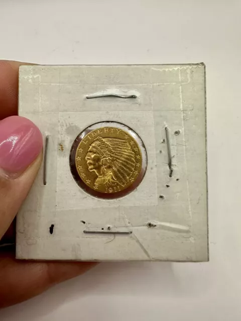 1911 $2 1/2 Indian Head Gold Coin - Genuine Gold