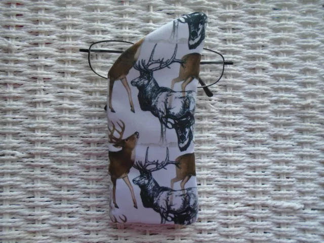 Stag Stags Deer Glasses Case Soft Lined Padded Unique Design Vision Cases Gift