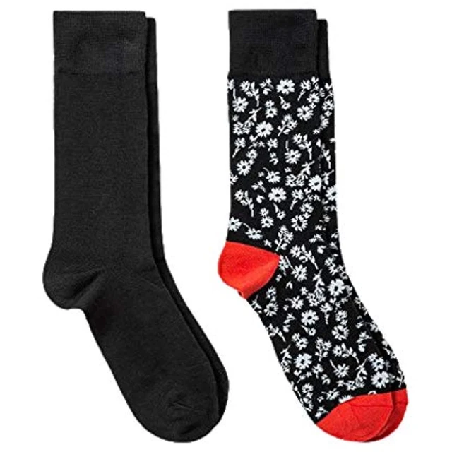 Goodfellow & Co Crew length print & Solid Floral black Dress-Novelty-lounge Sock