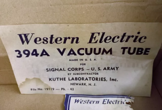 Western Electric 394a 6x TUBES RECTIFIER THYRATRON FOR DIY ULTIMATE AMPLIFIER 