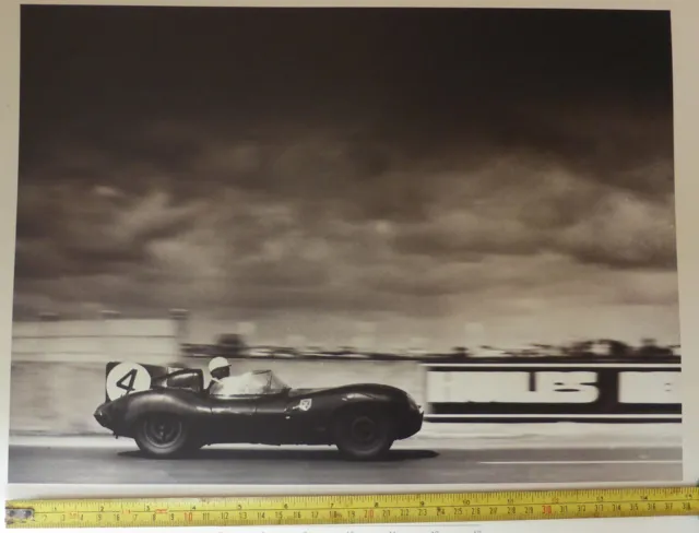 Ron Flockhart - Ecurie Scozia Jaguar D Type - Le Mans 1956 - Stampa arte motorsport