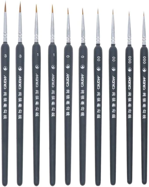 SUPVOX - Set di 10 pennelli per pittura con punta fine per artista manico in