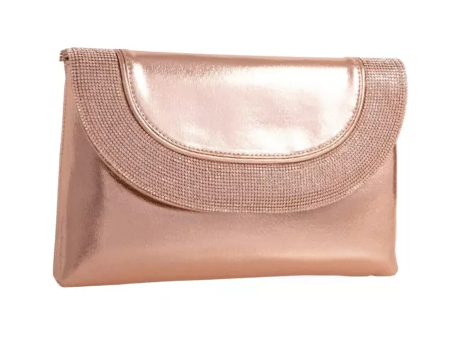 Womens Diamante Crystal Clutch Bag Stylish Envelope Shoulder Evening Handbag New 2