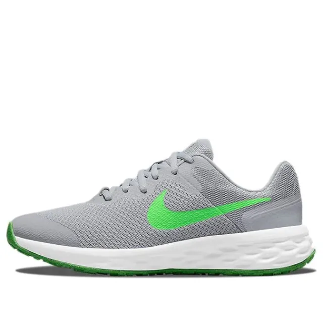 Kids 3.5Y-7Y Nike Revolution 6 "Volt/Gray" - DD1096-009 - Brand New (No Box Lid)