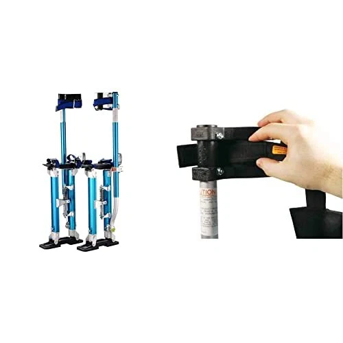 Pentagon Tools 1121 Professional 24"-40" Blue Drywall Stilts & My Comfort Str...
