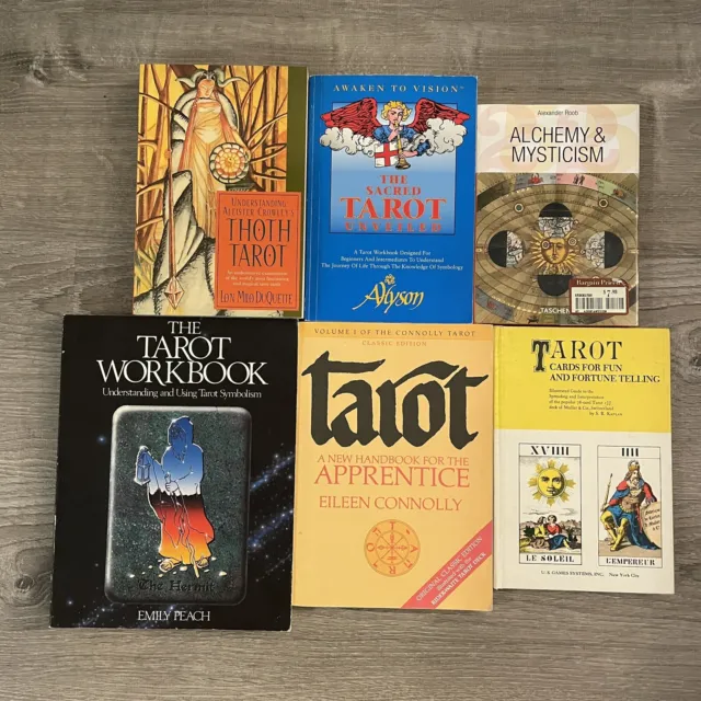 Tarot 6 Book Lot Occult Alchemy Thoth Fortune Telling