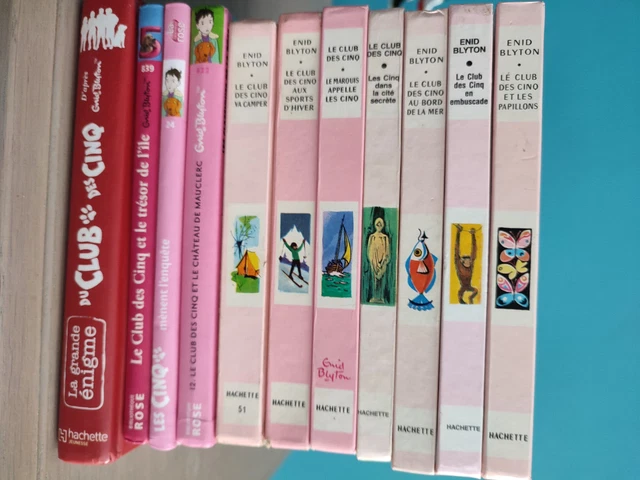 BIBLIOTHÈQUE ROSE : Lot de 11 livres " Le Club des cinq " EUR 20,00